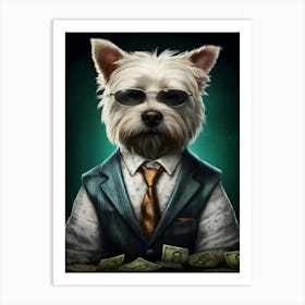 Gangster Dog West Highland White Terrier 4 Art Print