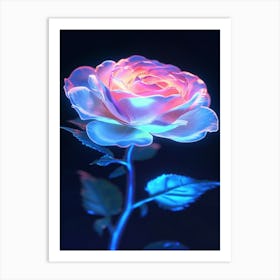 Pink Rose Wallpaper 1 Art Print