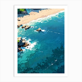 Beach Scene Art Print