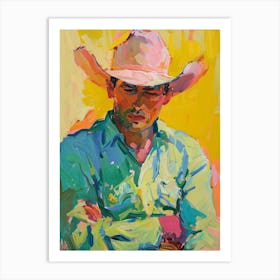 Painting Of A Cowboy 4 Art Print