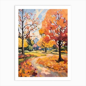 Autumn Gardens Painting Royal Botanic Garden Melbourne 3 Art Print