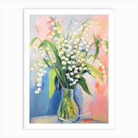 Flower Painting Fauvist Style Lily Of The Valley 2 Art Print