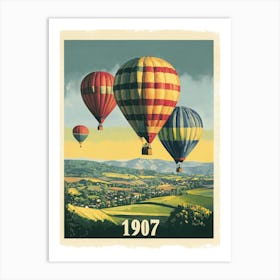 Aihrgdesign A Vintage Travel Poster Of A 1907 Hot Air Balloon 2e28e4d0 A20e 4e7f A45c Be4fb09218ff 3 Art Print