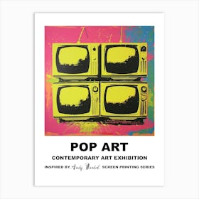 Televisions Pop Art 2 Art Print