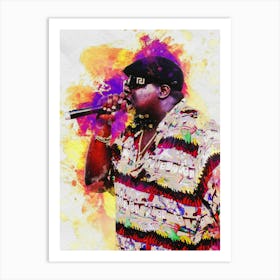 Smudge Of Portrait Biggie Rapper Art Print