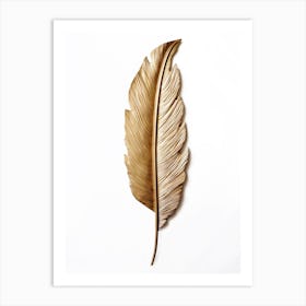 Gold Feather Wall Art Art Print