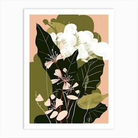 Flowers And Leaves 1 Art Print