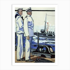 Sailor And Officer Standing On Deck (1917), Edward Penfield Art Print
