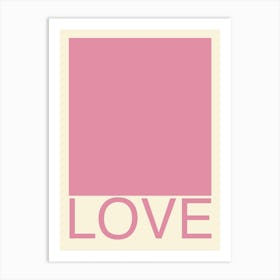 Love Wall Art Pink Print Love Art Print