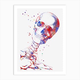 Skull Watercolor Art Print