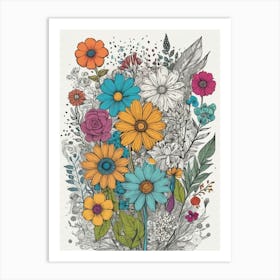 Flowers In A Vase 6 Art Print