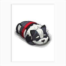 Sleeping Raccoon Art Print