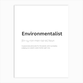 Environmentalist Definition Meaning 1 Poster