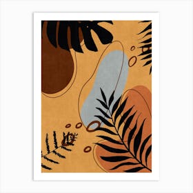 Abstract Ferns Art Print