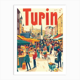 Aihrgdesign A 1970s Inspired Travel Poster For Turin Depictin E8adc771 2e2b 407a A8f9 1a60ddaf7796 0 Art Print