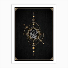 Skull And Crossbones — 🃏 Tarot Card deck, Tarot geometric Art Print