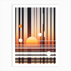 Strict Line Abstraction Art Print
