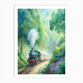 Train In The Forest Art Print