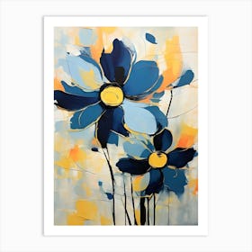 Blue Flowers 13 Art Print