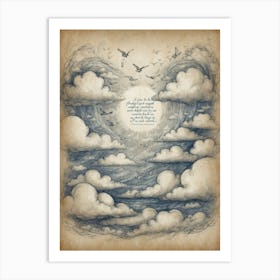 Clouds And Birds Art Print