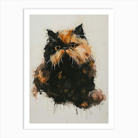 Persian Cat Painting 3 Art Print