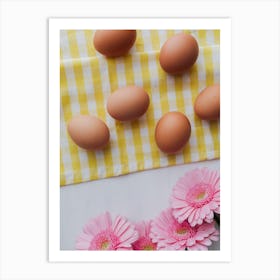 Eggs On A Table 4 Art Print