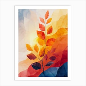 Abstract Painting of leaves Art Print