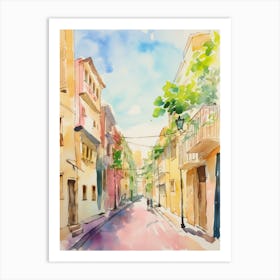 Taranto, Italy Watercolour Streets 2 Art Print