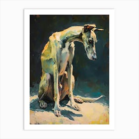 Greyhound Acrylic Painting 3 Art Print