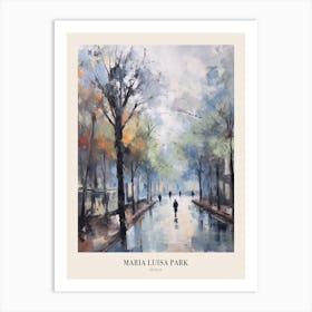 Winter City Park Poster Maria Luisa Park Seville Spain 2 Art Print