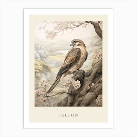 Beatrix Potter Inspired  Animal Watercolour Falcon 3 Art Print