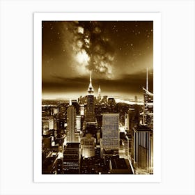 New York City At Night 23 Art Print