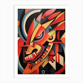 Dragon Abstract Pop Art 8 Art Print
