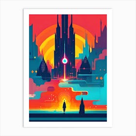 Futuristic City, Futuristic Art, Futuristic Art, Futuristic Art, Futuristic Art 2 Art Print