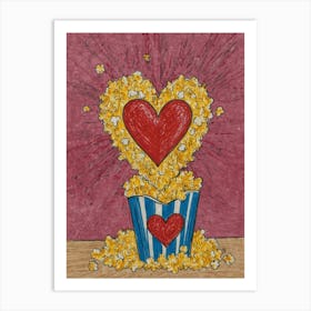 Heart Of Popcorn 1 Art Print