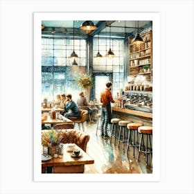 Coffee Shop Interior Design Art Print