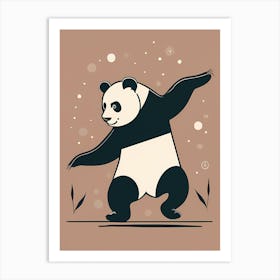 Panda Dancing Art Print