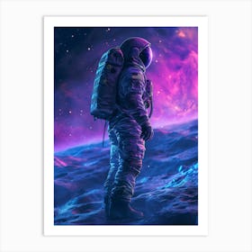 Space Astronaut In Space 2 Art Print