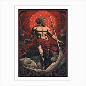 An Illustration Of Poseidon Neo Classicism 4 Art Print