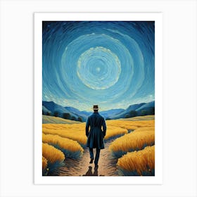 A Man Stands In The Wilderness Vincent Van Gogh Painting (27) Art Print