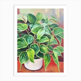 Epipremnum Aureum 2 Impressionist Painting Art Print