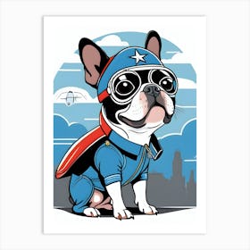 French Bulldog Superhero-Reimagined 2 Art Print