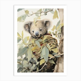 Storybook Animal Watercolour Koala 3 Art Print