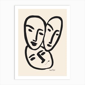 Three Faces Art Print