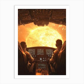 Astronauts In Space Art Print