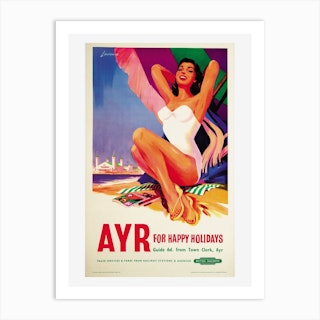 Ayr British Railways Poster Art Print