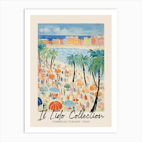 Viareggio, Tuscany   Italy Il Lido Collection Beach Club Poster 3 Art Print