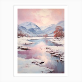 Dreamy Winter Painting Lake District United Kingdom 3 Art Print