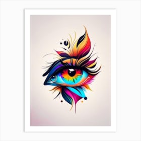 Abstract Expression, Symbol, Third Eye Tattoo 2 Art Print