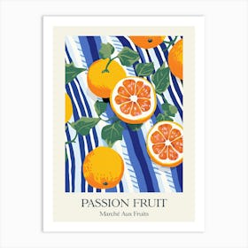 Marche Aux Fruits Passion Fruit Fruit Summer Illustration 2 Art Print